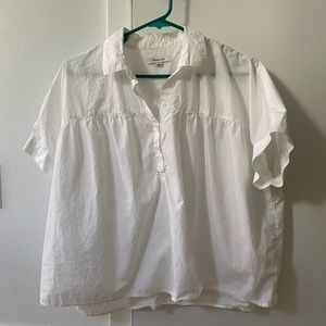 Madewell Popover White Blouse